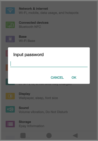 DX8000 screenshot Input password
