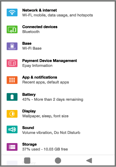 DX8000 screenshot Settings view